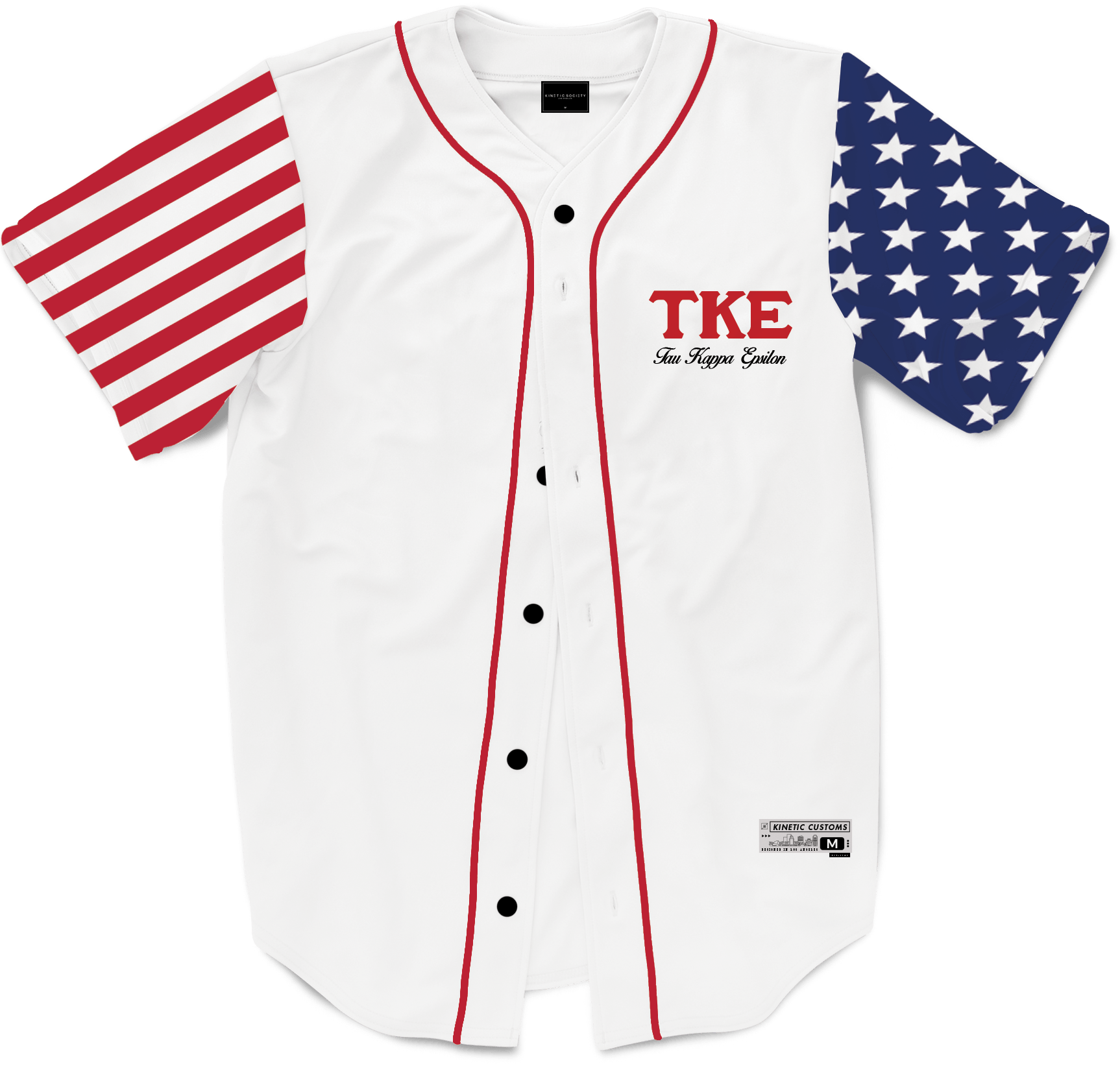 TKE Personalized White Mesh Baseball Jersey XL / Tau Kappa Epsilon