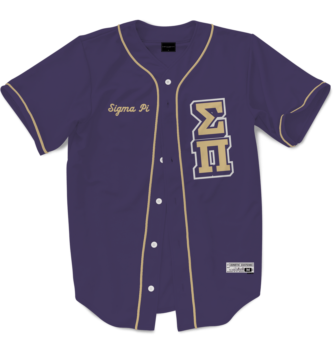 Sigma Pi New Era Graphite Baseball Jersey M / Sigma Pi