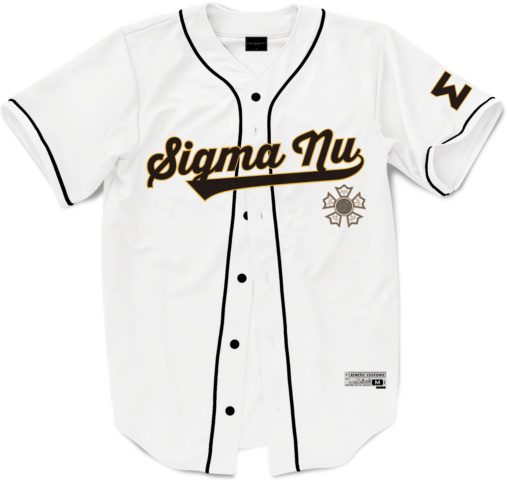 Sigma Nu Retro V-Neck Baseball Jersey