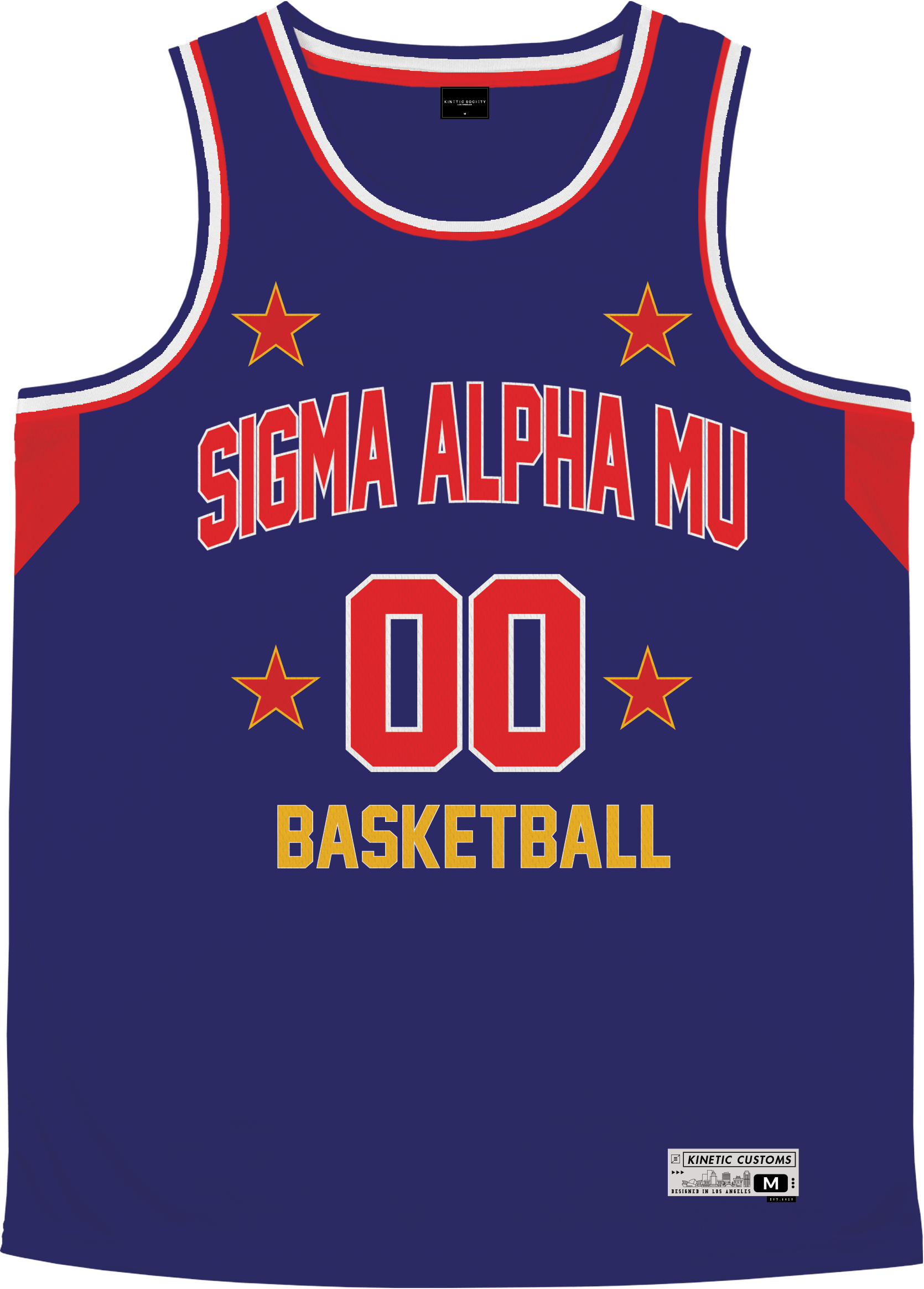 Kinetic Society LLC Sigma Alpha MU - Retro Ballers Basketball Jersey