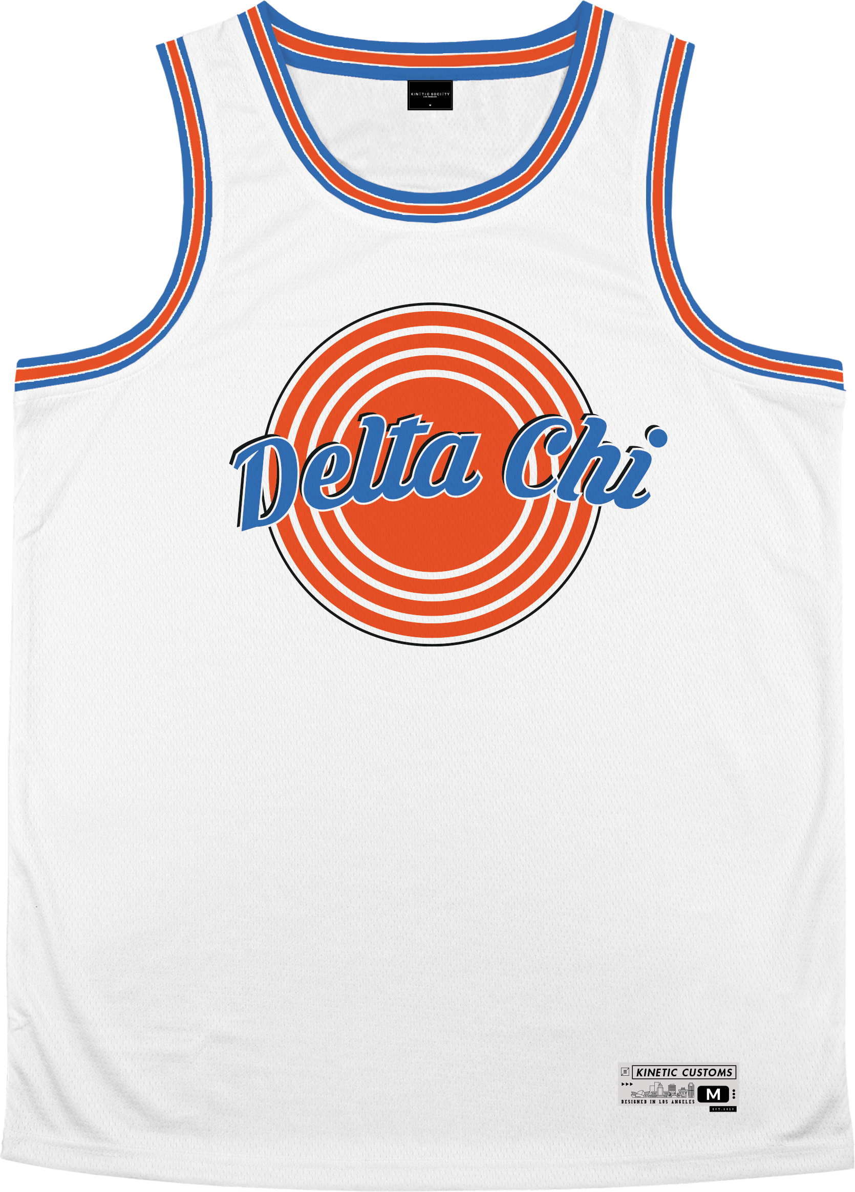 Kinetic Society LLC Delta Chi - Big Red Basketball Jersey