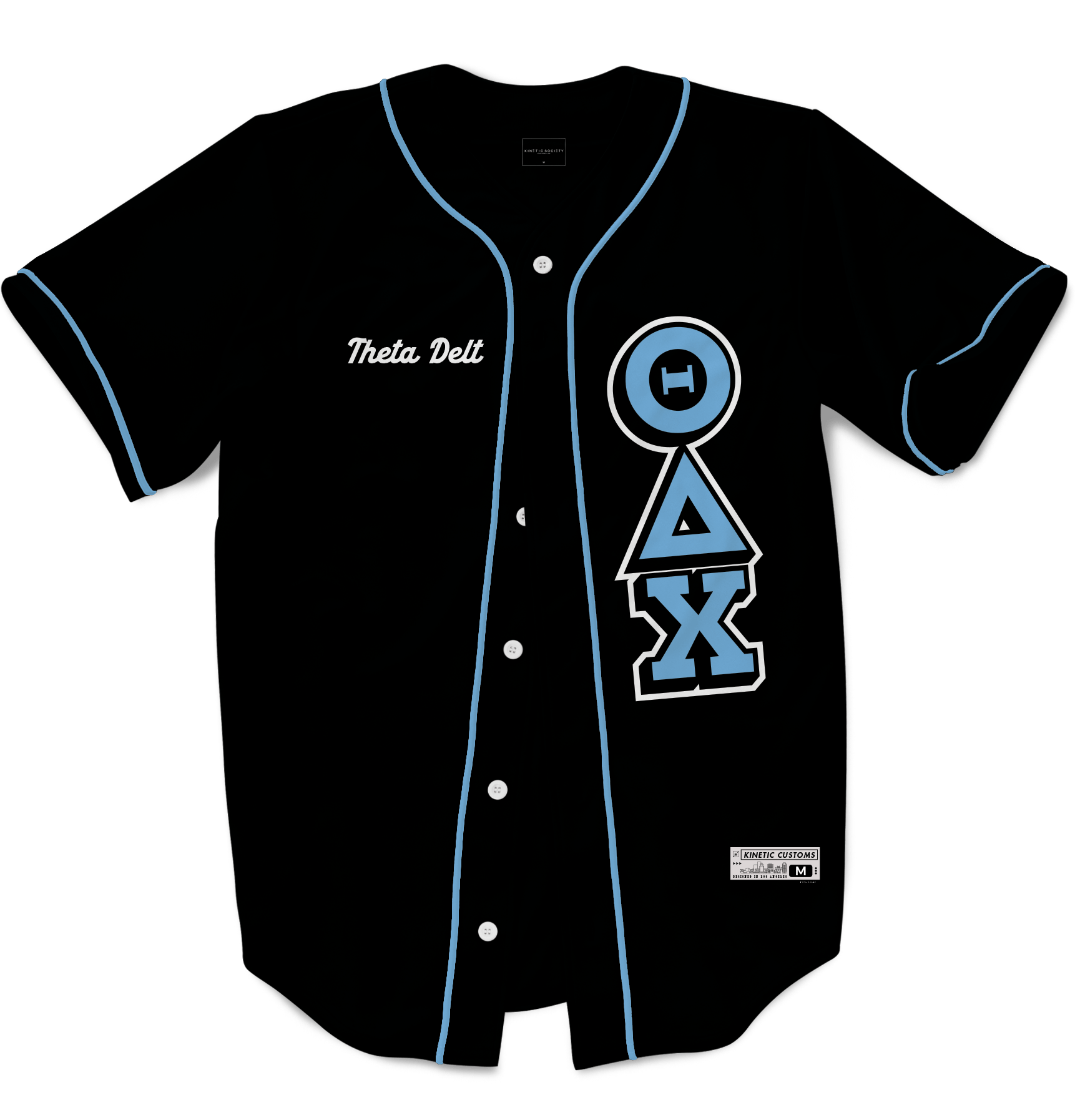 Delt Personalized White Mesh Baseball Jersey L / Delta Tau Delta