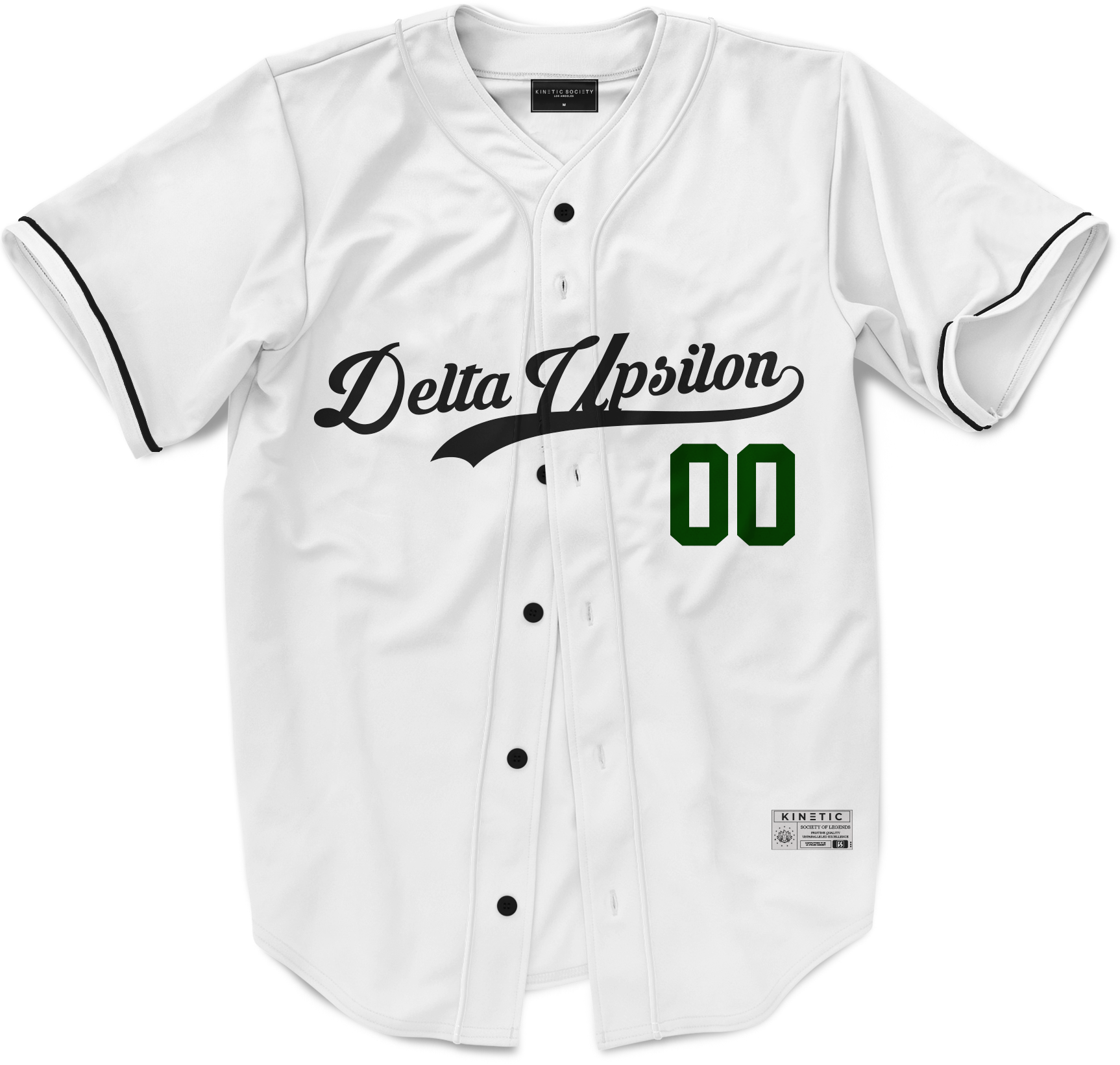 White on Black Premium Baseball Jersey | Customizable