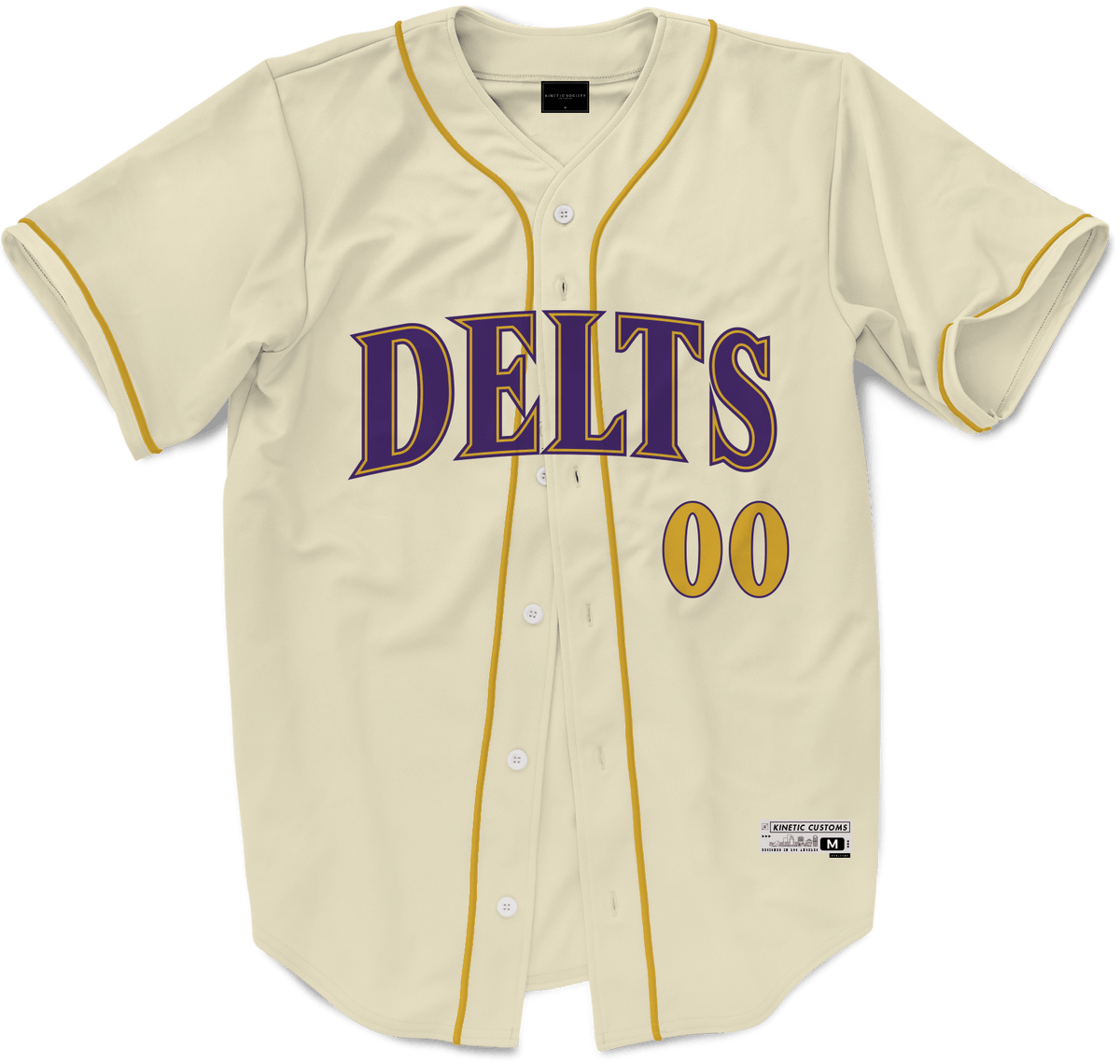 Delt Personalized White Mesh Baseball Jersey L / Delta Tau Delta