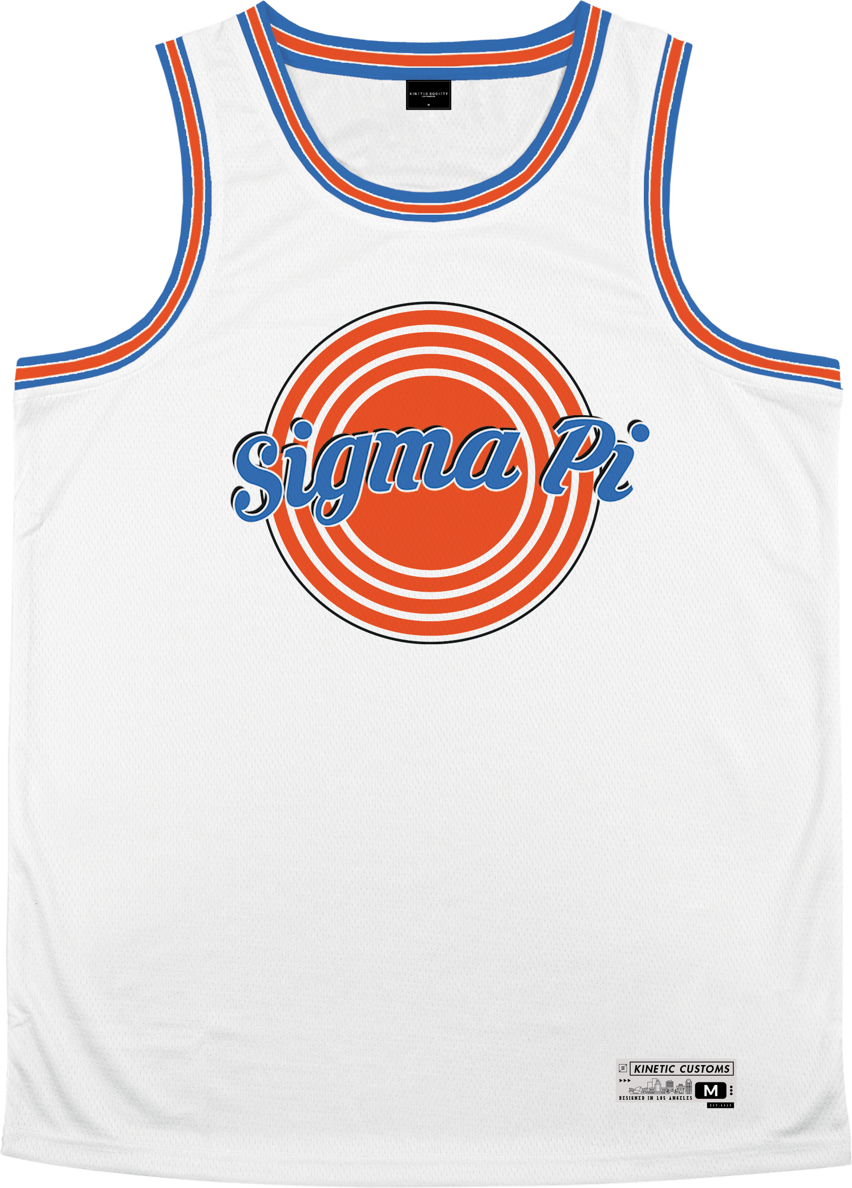 Sigma PI Retro Block Basketball Jersey M / Yes (+$10)