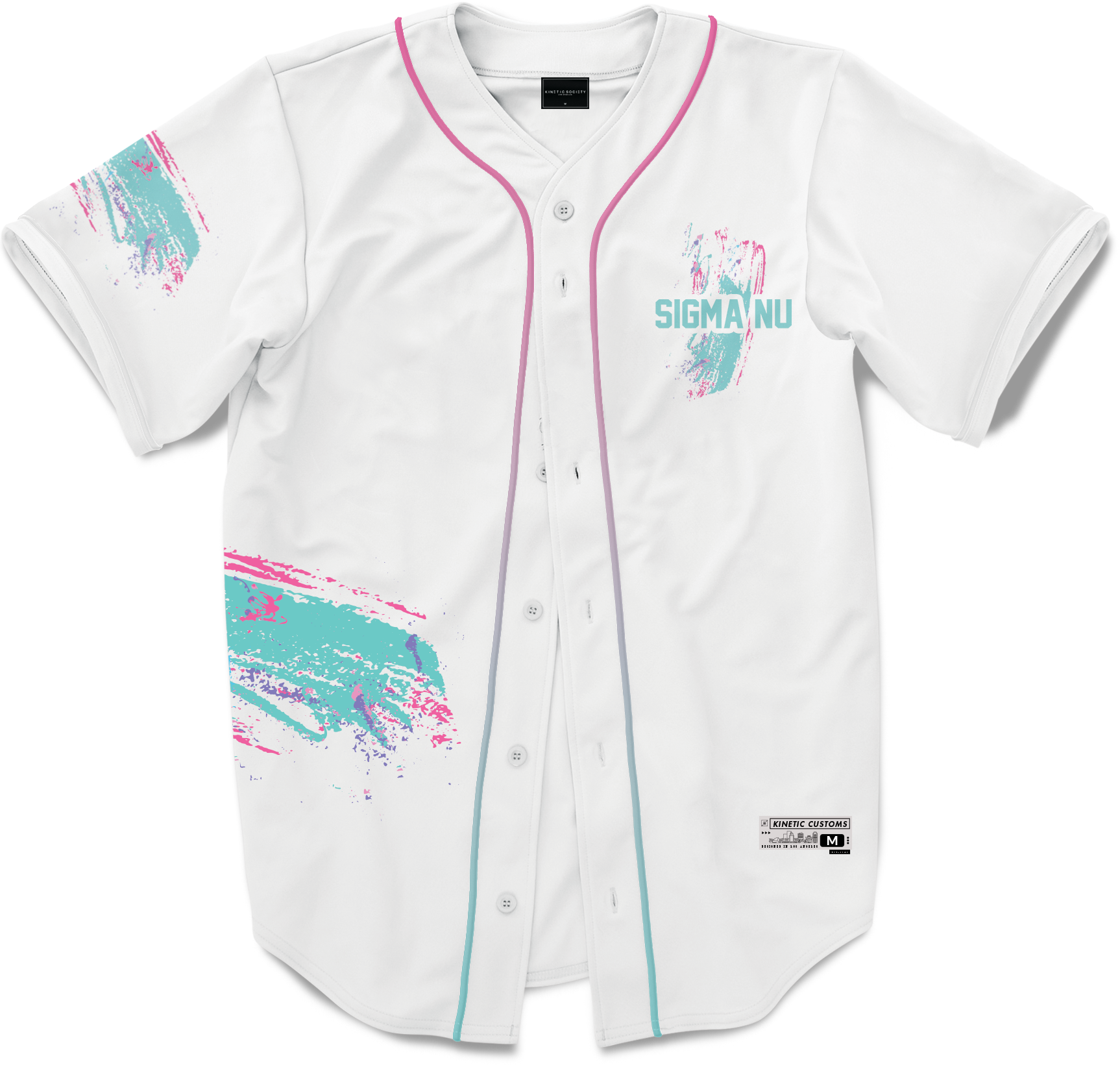 Sigma Nu - Miami Beach Splash Baseball Jersey – Kinetic Society LLC