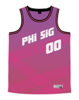 Phi Sigma Kappa - Striped - Basketball Jersey