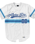 Alpha Phi - Retro Stripe - Baseball Jersey