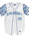 Alpha Omicron Pi - Camo Sleeved - Baseball Jersey