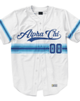 Alpha Chi Omega - Retro Stripe - Baseball Jersey