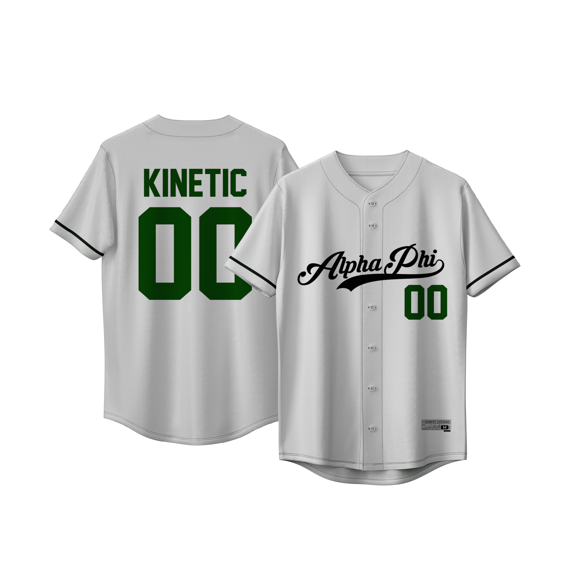 Alpha Phi - Classic Ballpark Green Baseball Jersey