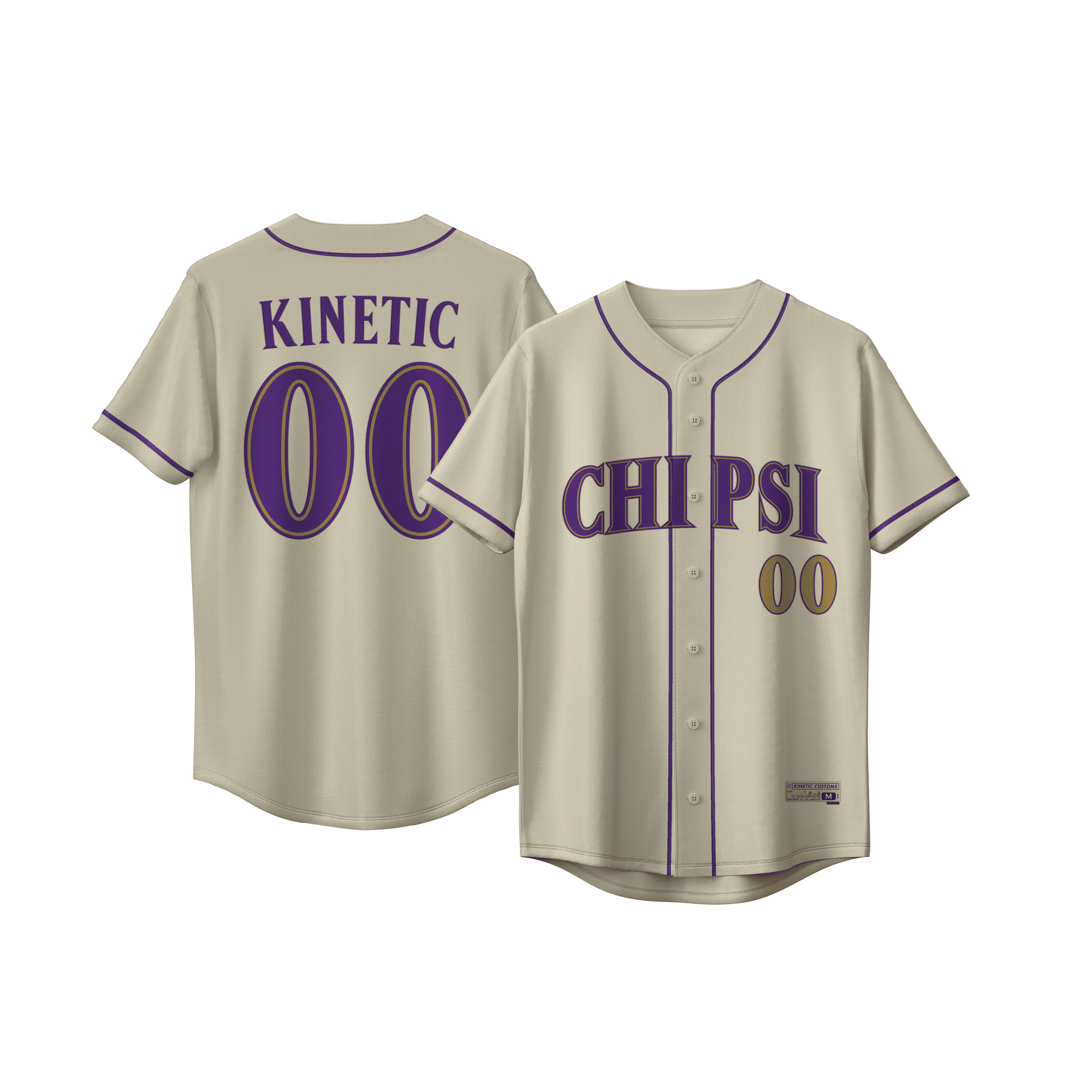 Chi Psi - Cream Baseball Jersey