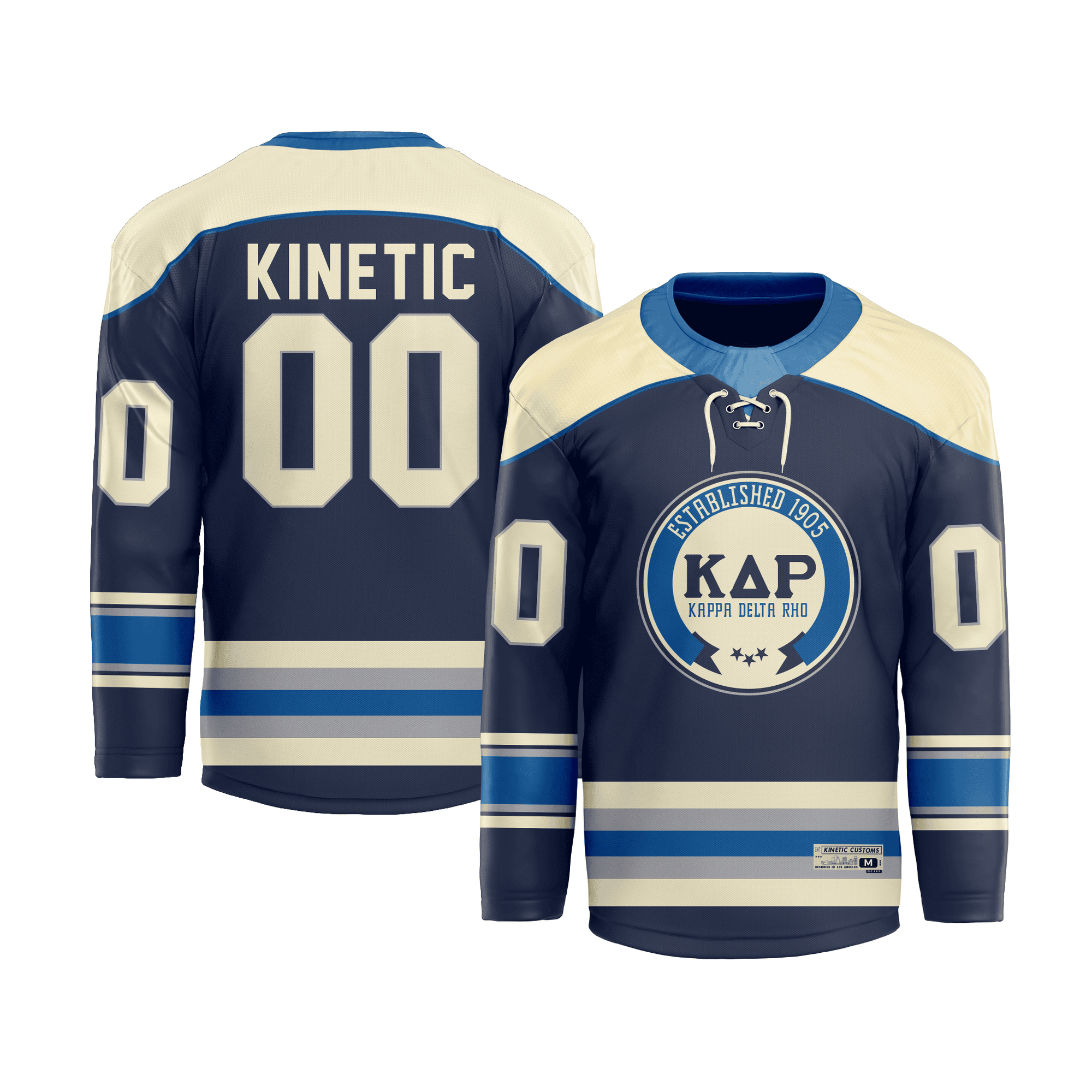 Kappa Delta Rho - Blue Cream Hockey Jersey