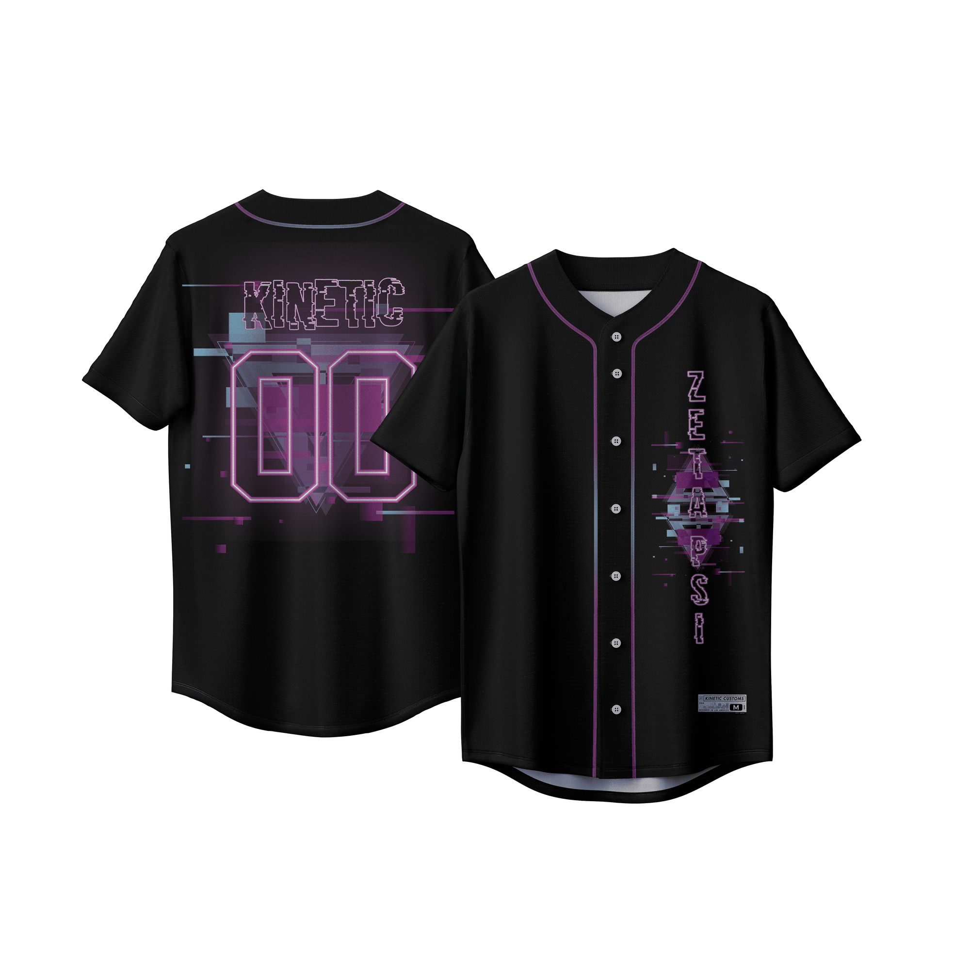 Zeta Psi - Glitched Vision Baseball Jersey