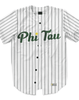 Phi Kappa Tau - Green Pinstripe Baseball Jersey