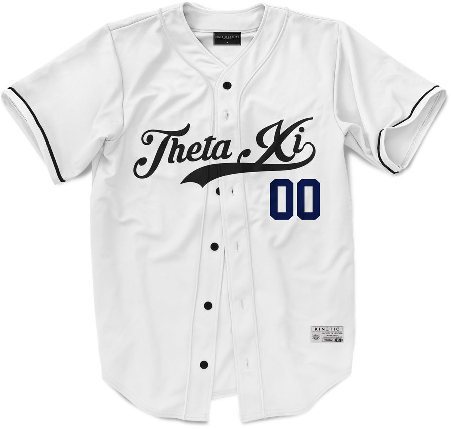 Theta Chi Personalized White Mesh Baseball Jersey XL