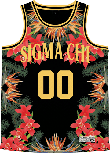 Sigma Chi Retro Block Basketball Jersey S / No / Sigma Chi