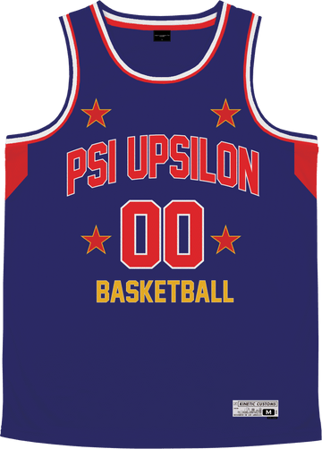 PSI Upsilon - Blue Cream Hockey Jersey