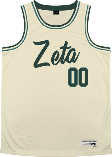 Zeta Tau Alpha - White Miami Beach Splash Baseball Jersey