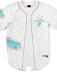 Delta Chi - White Miami Beach Splash Baseball Jersey - Kinetic Society