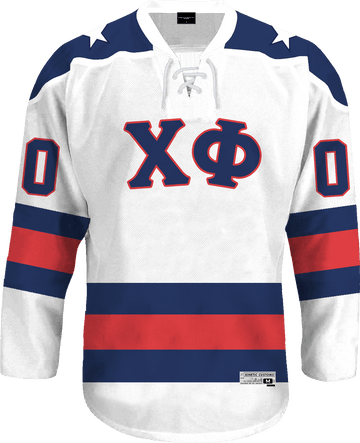 Chi Phi Personalized Patriotic Hockey Jersey